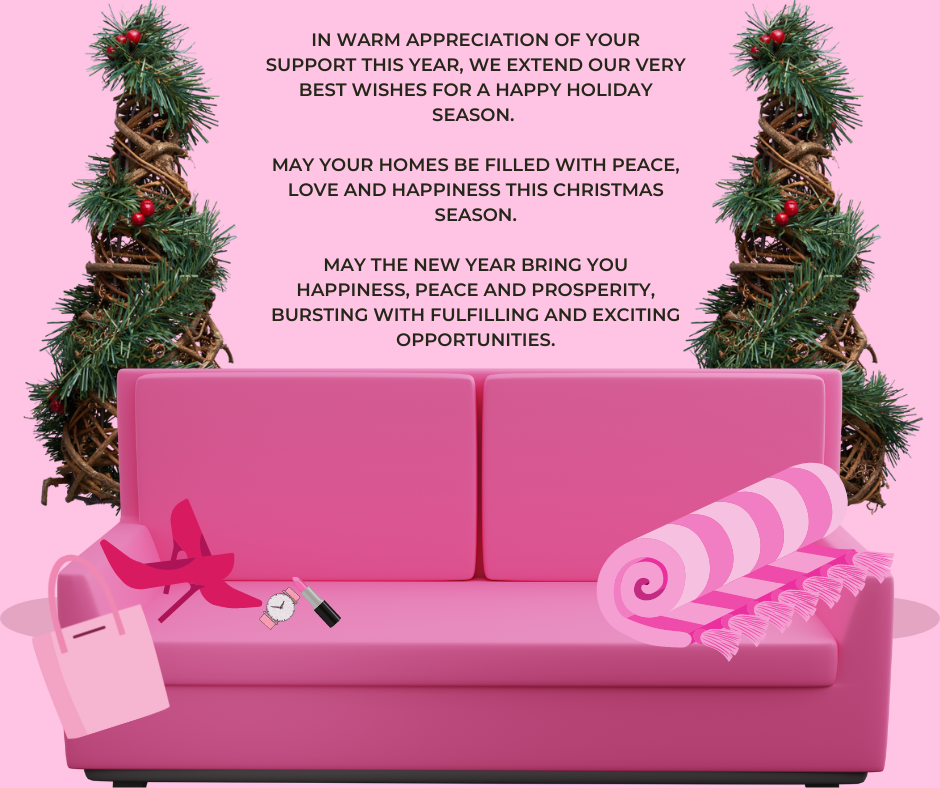 pink and green decoration merry christmas poster (1)